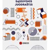 Disco products Sąsiuvinis- juodraštis, 32 lapų, linijomis ir langeliais