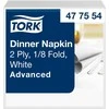 Servetėlės Tork (477554), vakarienės, 2 sluoksniai, 150vnt., baltos spalvos