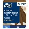 Servetėlės Tork LinStyle (478727), vakarienės, 1 sluoksnis, 50vnt.,kakavinės spalvos