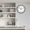 Sieninis laikrodis Deli 9005, ø30 cm, juodos spalvos rėmelis