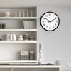 Sieninis laikrodis Deli 9005, ø30 cm, juodos spalvos rėmelis