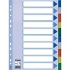 Skiriamieji lapai Esselte PP, A4, 1-10 spalvos, plastikiniai