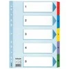 Skiriamieji lapai Esselte MYLAR, A4, kartoniniai 1-5 skaičiai PP, įvairių spalvų
