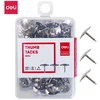 Smeigtukai DELI 10mm 100vnt/pak, metaliniai