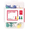 Smeigtukai DELI 10mm 35vnt/pak, įvairių spalvų