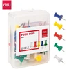 Smeigtukai DELI 10mm 35vnt/pak, įvairių spalvų