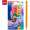 Spalvoti pieštukai DELI Wood-free, 24 spalvų