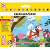 Spalvoti pieštukai EberhardFaber, MiniMaxi be-be, 12 spalvų