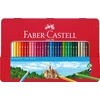 Faber-Castell – spalvoti pieštukai šešiakampė skarda 36 vnt (115886)