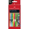Faber-Castell - 12 spalvotų pieštukų su specialiu laikiklio užsegimu, pastelinės-neoninės spalvos dėžutėje (201569)