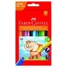 Spalvoti pieštukai Faber-Castell Jumbo, tribriauniai, 24 spalvų