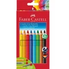 Spalvoti pieštukai Faber-Castell Jumbo Grip, 10 spalvų