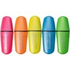 Teksto žymekliai EberhardFaber, mini, blizgūs, neoniniai, 5 spalvų