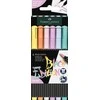 Teptukiniai rašikliai Faber-Castell Juodas Edition, pastelinių 6 spalvų