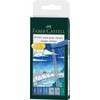 Faber-Castell Teptukinių rašiklių rinkinys Faber-Castel India ink PlTT, mėlynų spalvų, 6 vnt
