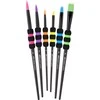 Teptukų rinkinys Faber-Castell soft touch juodi, 6 vnt./pak. (Nr. 2, 4, 6, 8, 10, 12)