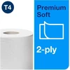 Tualetinis popierius rulonėliais Tork Premium Soft T4, (110219), baltos spalvos, 2 sluoksniai, 50.4 m, 360 lapeliai