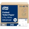 Tualetinis popierius Tork Advanced T3, 114277, 2 sluoksniai, 252 lapelių, baltos spalvos, 1vnt
