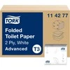 Tualetinis popierius Tork Advanced T3, 114277, 2 sluoksniai, 252 lapelių, baltos spalvos, 1vnt