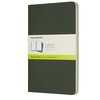 Užrašų knygutė Moleskine Cahier 13x21cm, baltais lapais, minkštu viršeliu, žalios spalvos, 3 vnt
