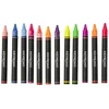 Vaškinės kreidelės Keyroad, 8mm, 12 neoninių spalvų