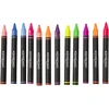 Vaškinės kreidelės Keyroad, 8mm, 12 neoninių spalvų
