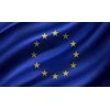 Europos Sąjungos vėliava, spausta, 170x100cm, šilkografija, su karabinais
