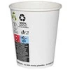 Vienkartiniai popieriniai puodeliai, 200 ml ø 80 mm, baltos spalvos 50vnt