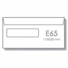Vokai E65, 10x220mm, 75g, su langeliu kairėje pusėje 30x90, su nuplėšiama juostele, baltos spalvos, 25vnt