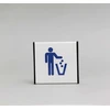 Ženklas informacinis 1.13 Šiukšliadėžė, 93x93mm