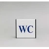 Ženklas informacinis 1.22 WC, 93x93mm !