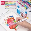 Žymekliai piešimui Deli Sketch vandens pagrindu, 80 spalvų
