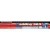 Žymeklis baltai lentai Edding 363, kirstu galiuku, 1-5mm, raudonos spalvos