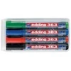 Žymeklių baltai lentai rinkinys Edding 363, kirstu galiuku, 1-5mm, 4 spalvos