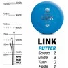Blue Diskgolfo diskas Putter SOFT EXO LINK Evolution Mėlyna