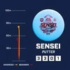 Discmania Mėlyna Diskgolfo diskas Putter SENSEI Active Premium Mėlyna