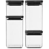 4x1 Brabantia TASTY+ Square Canister tamsiai pilka