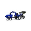 Pedalinis traktorius FALK New Holland su priekaba mėlynas