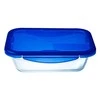 Pyrex 283PG00/7044, Troškintuvas kepimui, Stačiakampis, Stiklas, Plastikas, Skaidrus, -20 - 240 °C