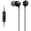 Sony MDR-EX15APB juodos ausinės su mikrofonu