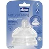 Chicco Natural Feeling Flow čiulptukas 6m Porridge 2 vnt