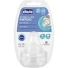 Chicco Tetina Physio 2m+ Silicona F/ Medium 2U silikoninė soskė buteliukui