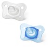 Chicco PhysioForma Mini Soft Mėlyna Silikoninis čiulptukas 0-2 mėnesių 2 vienetai