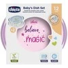 Chicco Rausvos 2 lėkštės