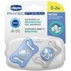 Mėlyna CHICCO 00075126210000 čiulptukas MICRO mėlynas sil 0-2m 2 vnt