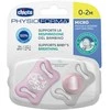 Chicco Čiulptukas nusiraminimui micro silikon róż 2vnt. 0-2m