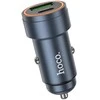 Automobilinis įkroviklis Hoco 2 x USB C PD QC3.0 45W NZ16B metalinis pilkas