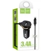 Įkroviklis automobilinis Hoco Z14 USB + "lightning" (5V 3.1A) juodas