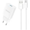 Įkroviklis Dudao (A4EU) + type-C kabelis (1xUSB 2.1A) baltas