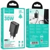 Phone charger Hoco USB C QC PD 30W N62 juodas